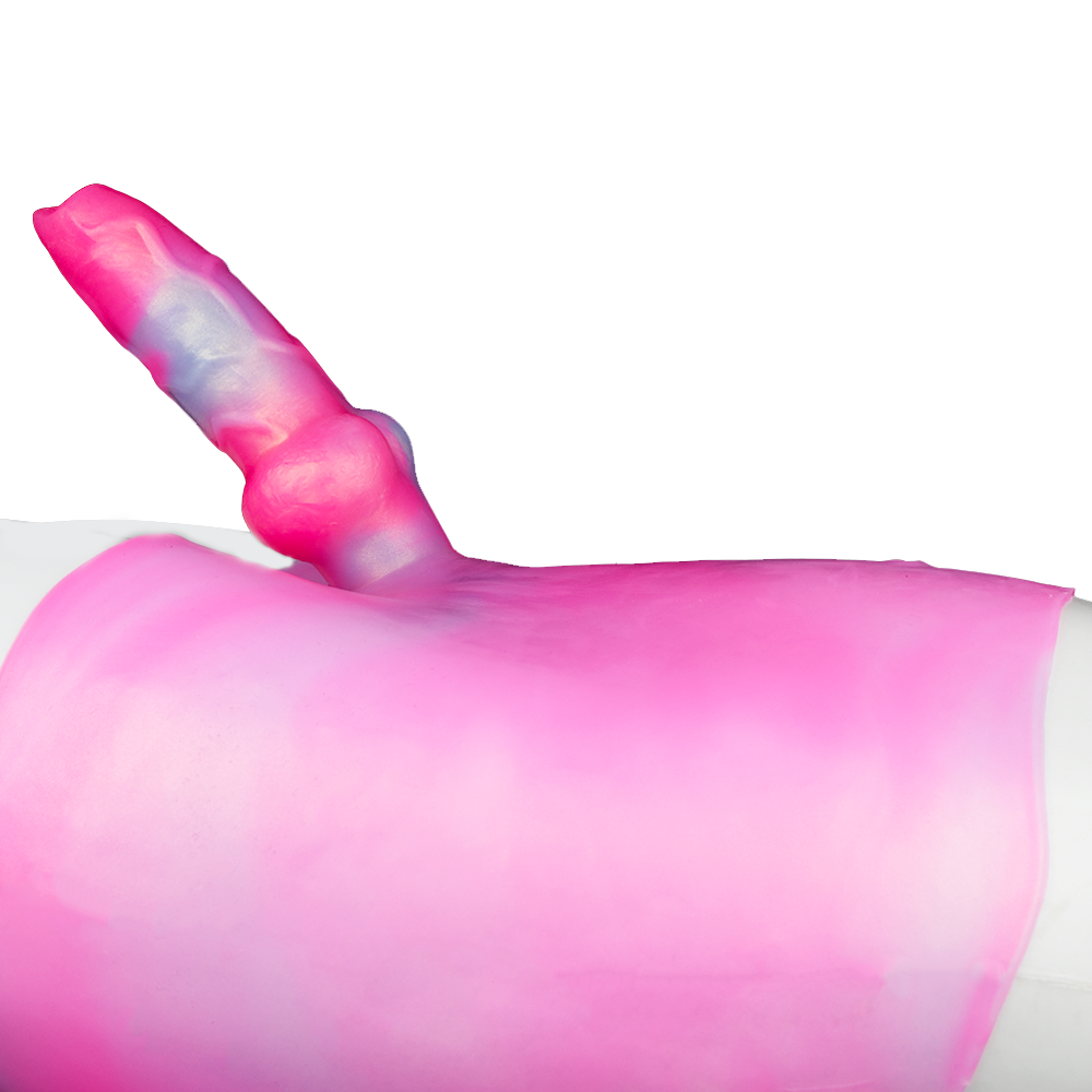 7Inch Dog Dildo Hồng Đeo Quần Lót Mềm Mịn Quyến Rũ