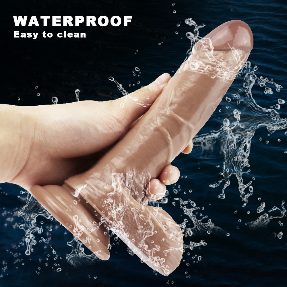 Dildo Nâu 19cm Siêu Thực PVC 4cm Đỉnh Cao