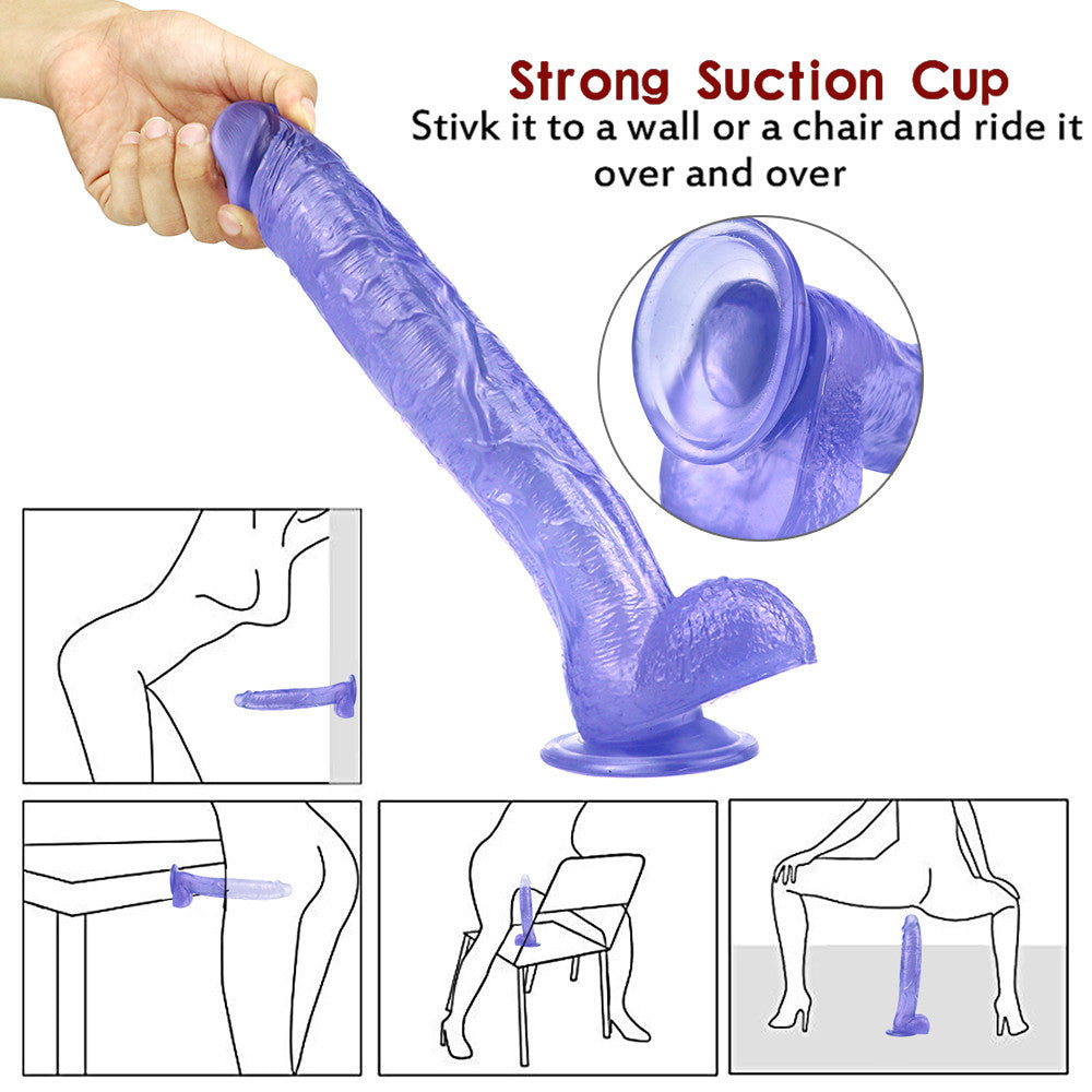 Yang Vật PVC Cong 25cm Xanh Dương Sướng Cực Mạnh