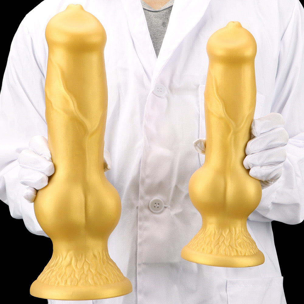 Dog Dildo 13 Inch Gold Knot siêu lớn thú vị cực khoái