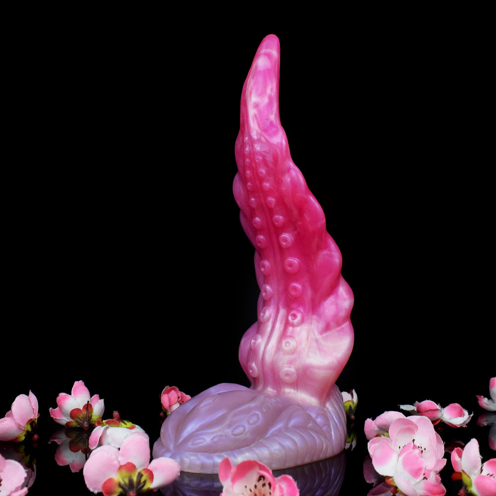 9 Inch Tentacle Dildo Quái Hồng Cong Khổng Lồ Phê