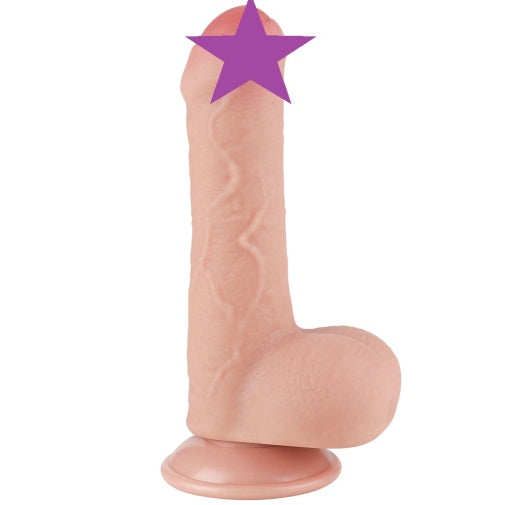 Dildo 7" Đôi Lớp Thực Tế Trượt Mịn Chân Thật
