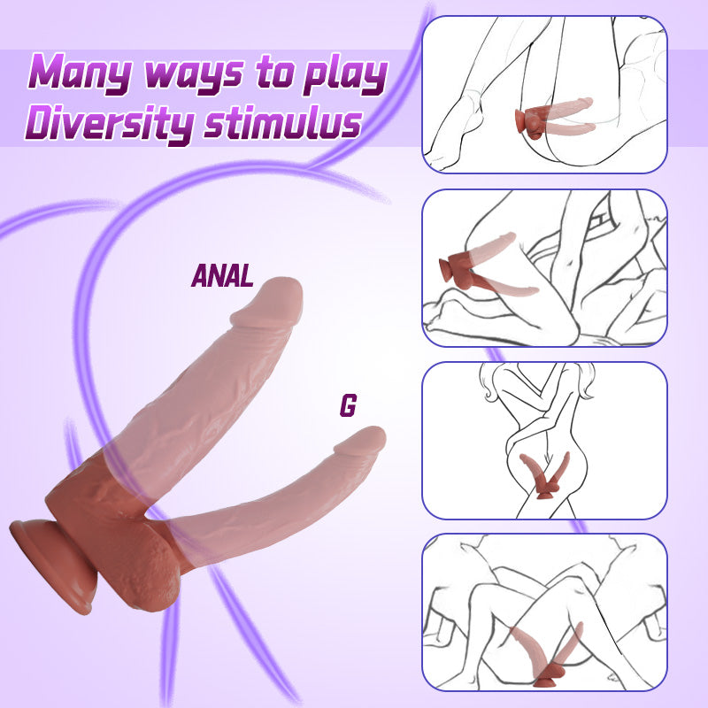 Dildo Đôi Đầu Khổng Lồ Silicone G-Point Les Siêu Đỉnh