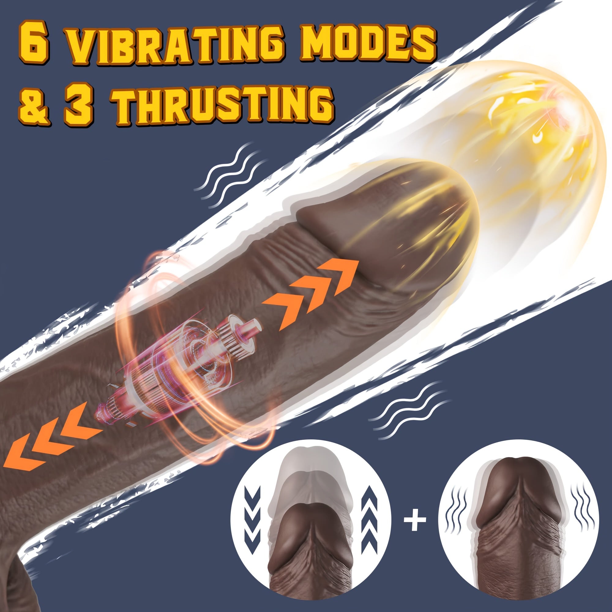 Dildo YIQU 4in1 rung đẩy 10 mức đa năng phê lòi