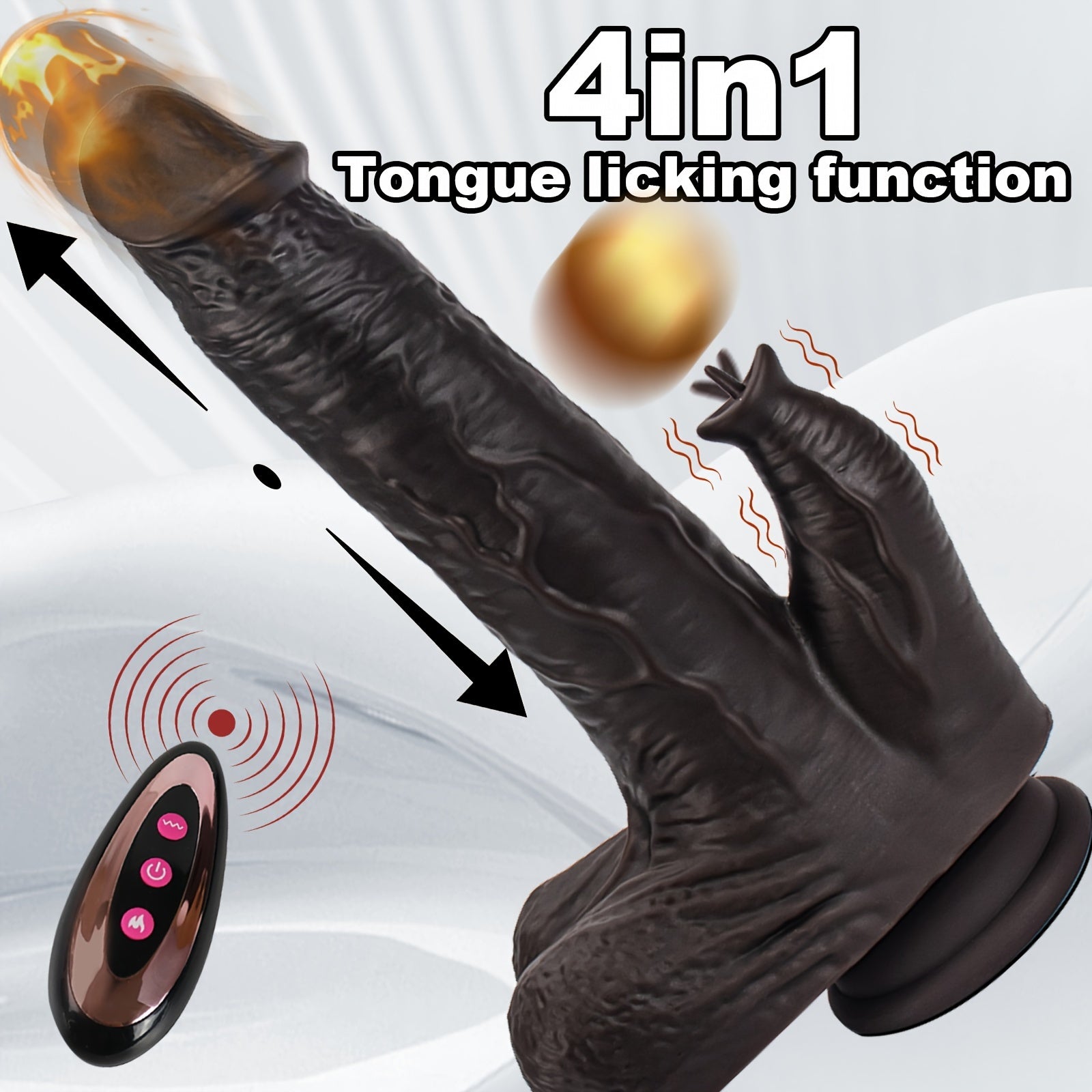 Dildo YIQU 21.8cm Rung Nóng 10 Mode G-Spot Đỉnh Cao