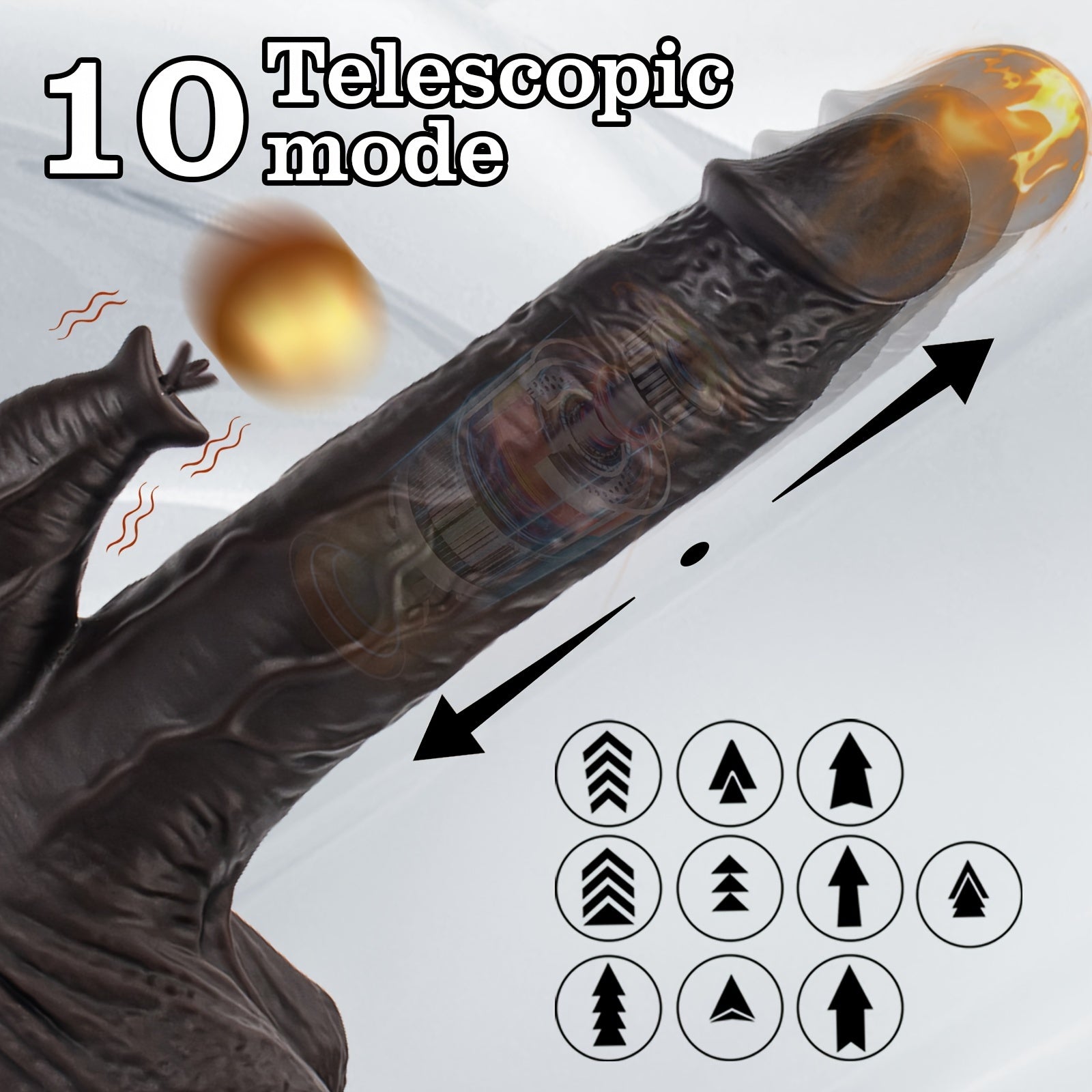 Dildo YIQU 21.8cm Rung Nóng 10 Mode G-Spot Đỉnh Cao