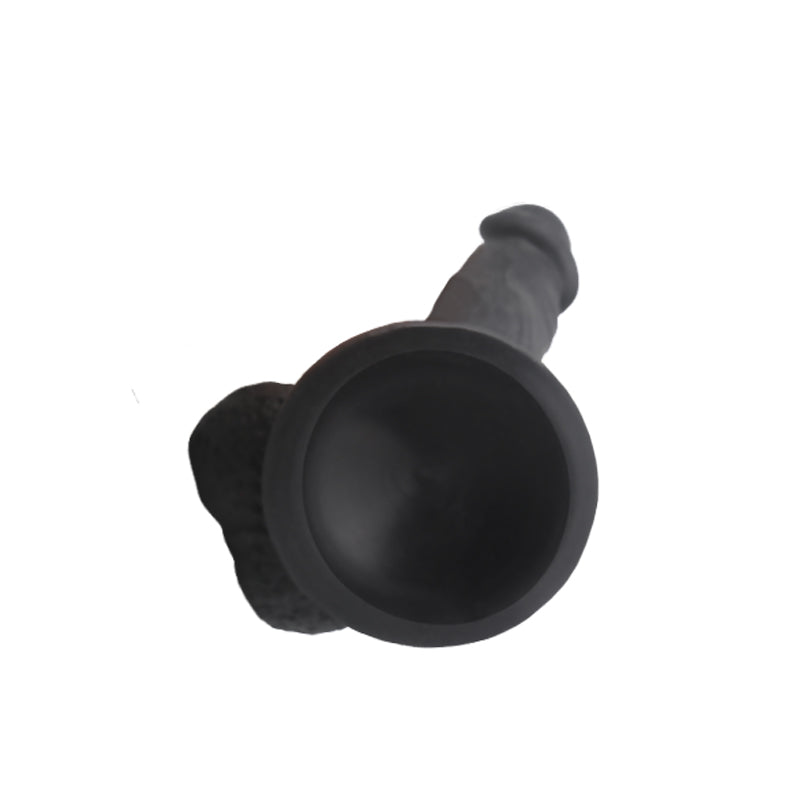 Yunman Ruanjiao Dildo Đen Silicone Hút Chân Mạnh