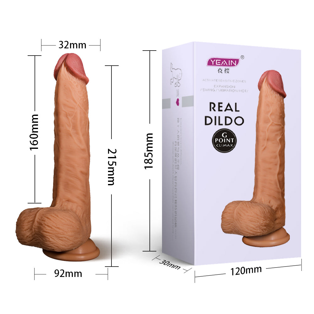 Yeain Telescopic Dildo Rung Nóng Lắc