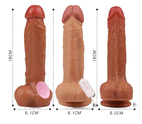 Yunman Dildo 16cm Silicone Mút Hút Thực Tế Đam Mê