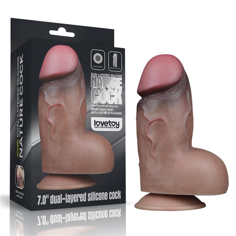 Plug dildo hậu môn 7 inch silicone gân thực tế no phthalates