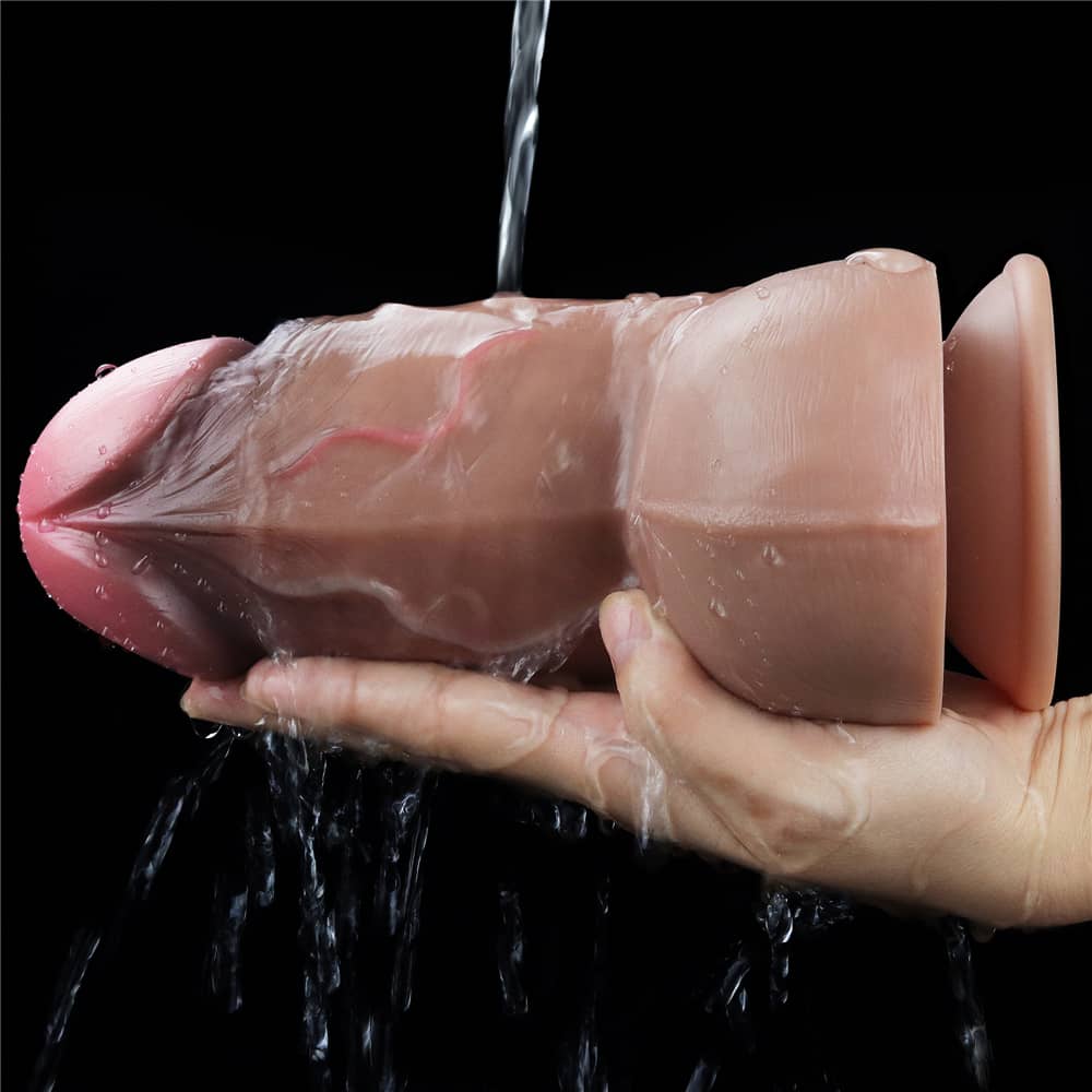 Plug dildo hậu môn 7 inch silicone gân thực tế no phthalates