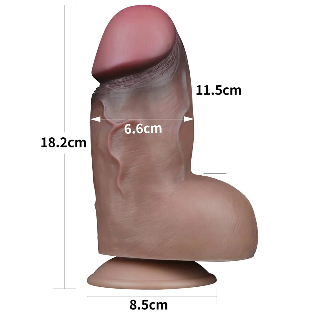 Plug dildo hậu môn 7 inch silicone gân thực tế no phthalates