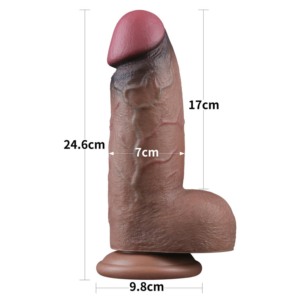Dildo Silicone XXL 9.5" Kép Thực Tế To Lớn