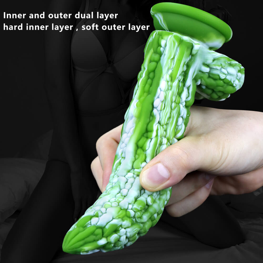 Honeysx Dildo Hút Silicone Hạt Massage Đa Sắc Mãnh Liệt