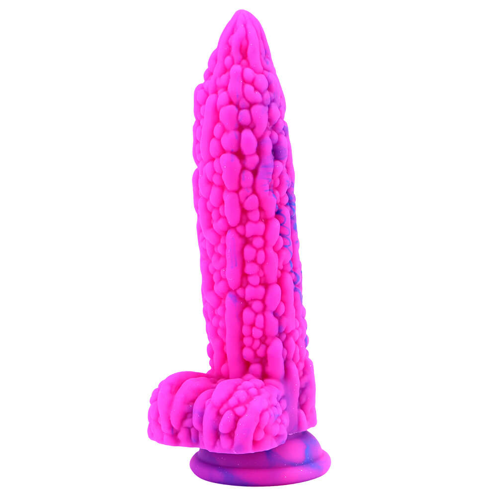 Honeysx Dildo Hút Silicone Hạt Massage Đa Sắc Mãnh Liệt