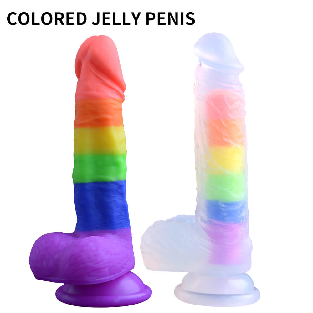 Yeain Dildo Cầu Vồng Lớn Silicone Rực Rỡ