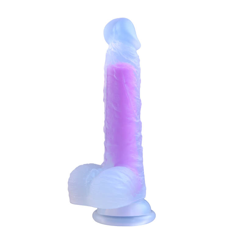 Yeain dildo cầu vồng silicon lớn thực tế rực rỡ
