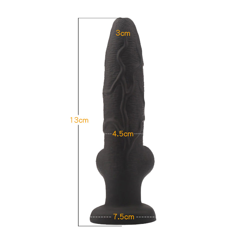 Yunman Wolf Dildo Đen Hút Chân Mềm Mại