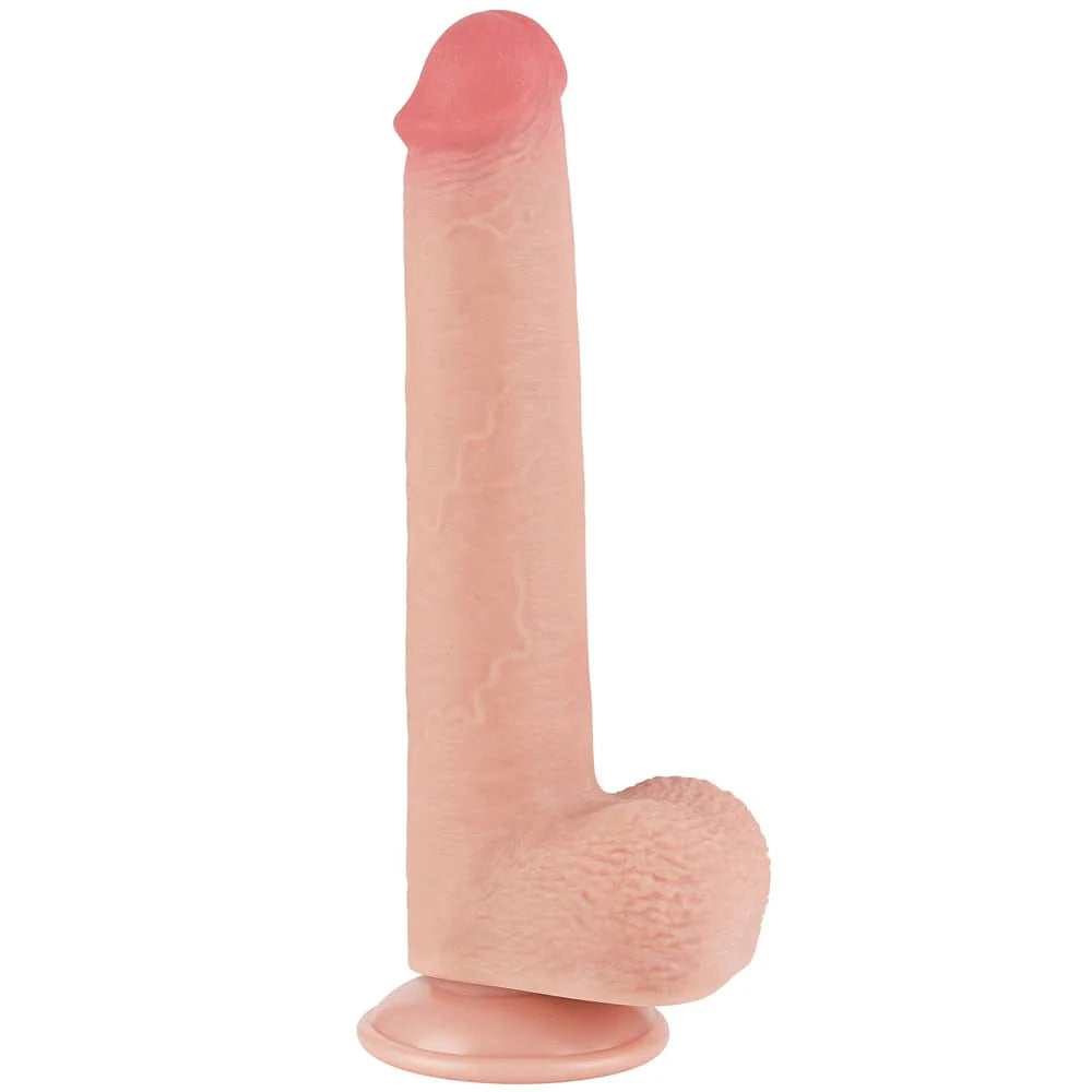 Dildo 9 Inch Da Trượt Đôi Bóng Thật Mật Độ Cao