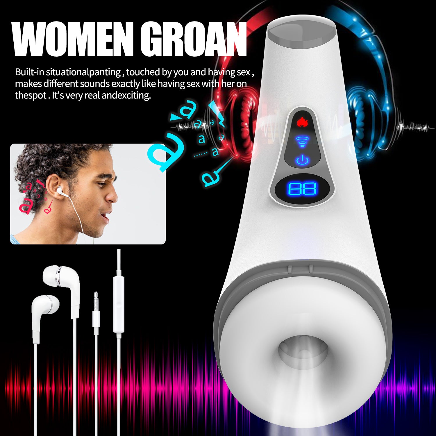 HGOD 007 Cup Hút Nóng LCD 9 Cấp Cá Tính
