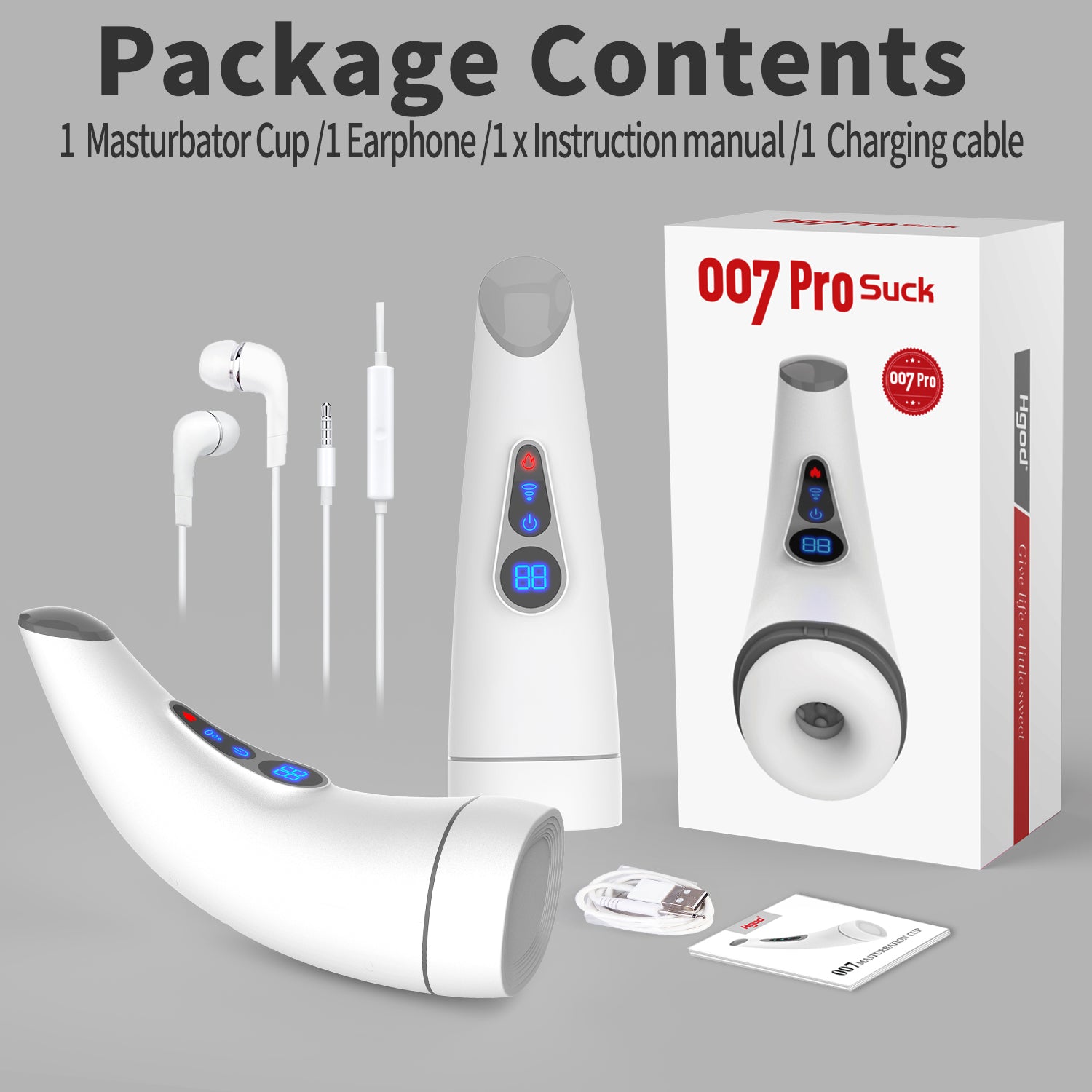 HGOD 007 Cup Hút Nóng LCD 9 Cấp Cá Tính