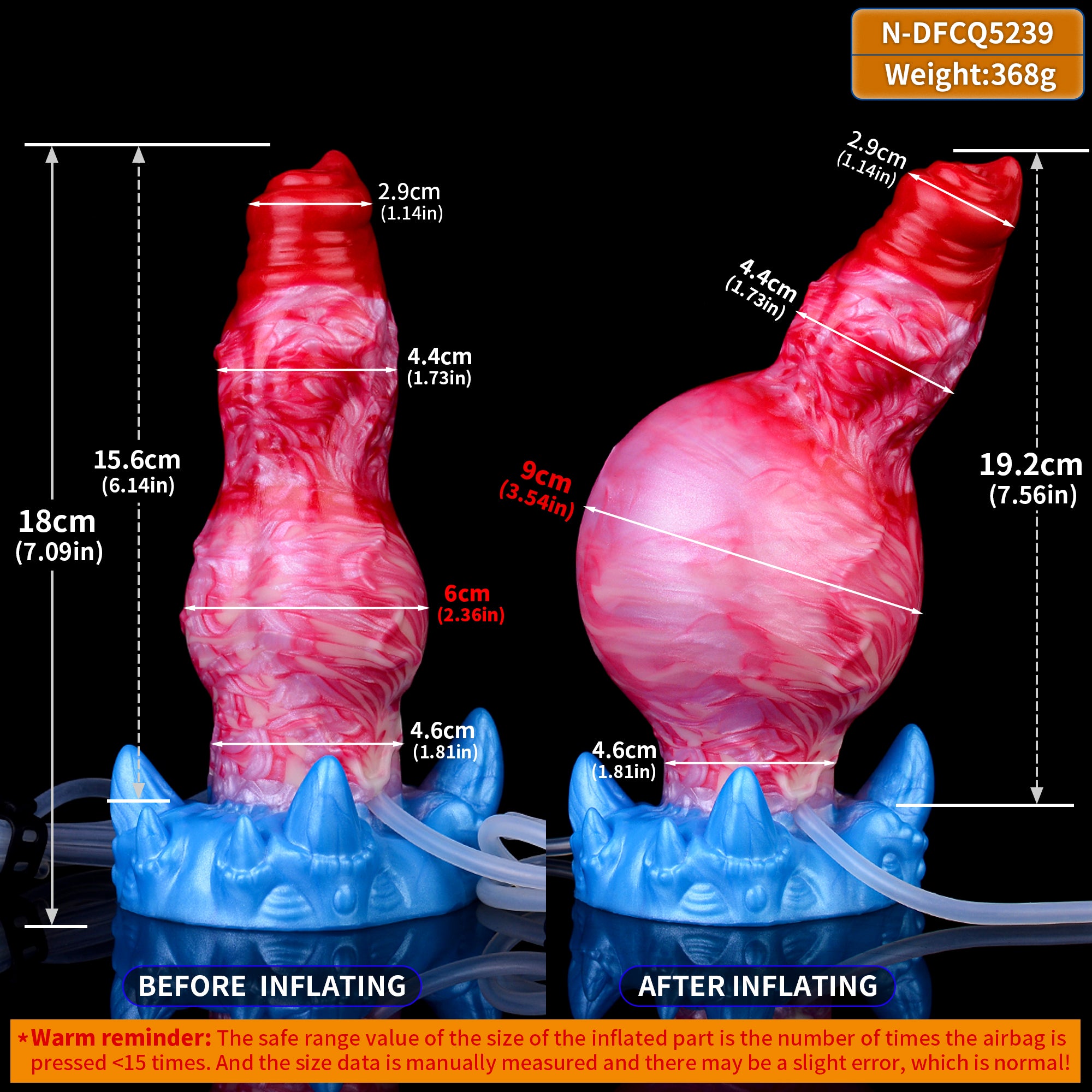 Inflatable Dildo Phồng Xịt Mềm Mịn Khoái Lạc Siêu Thực