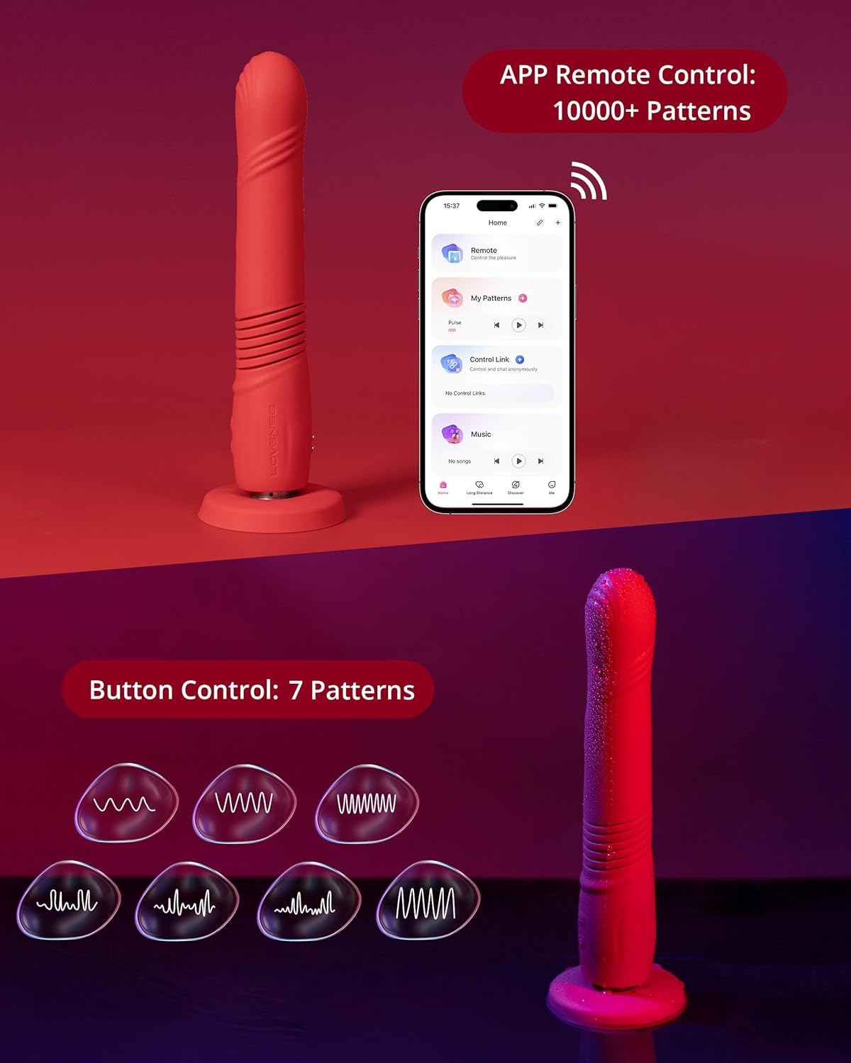 Lovense Gravity app thrust rung tự động dildo