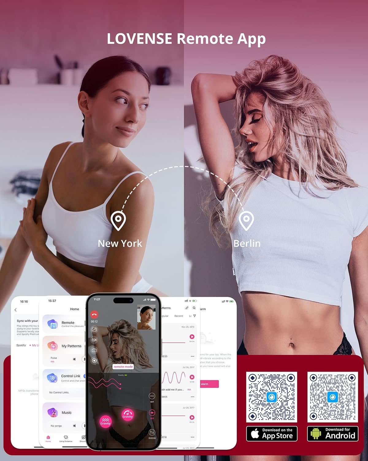 Lovense Gravity app thrust rung tự động dildo