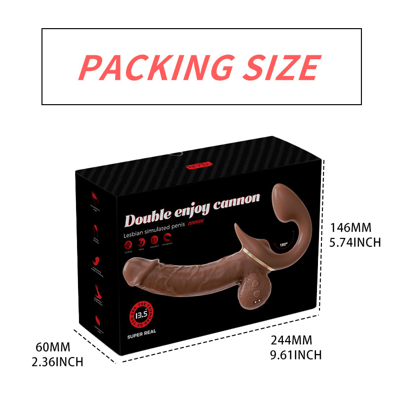 YEAIN Lesbian Dildo Telescopic Đeo Giãn Nở