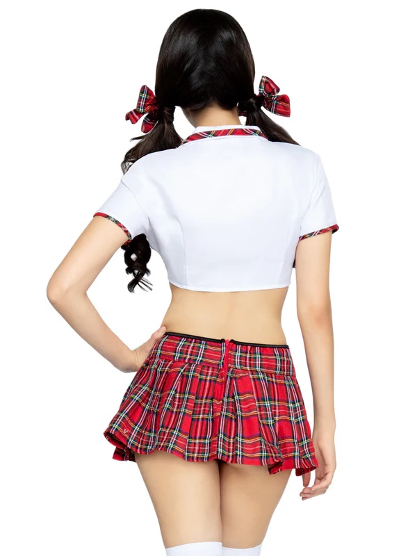 Leg Avenue Naughty Student đỏ S/M học sinh nghịch ngợm sexy