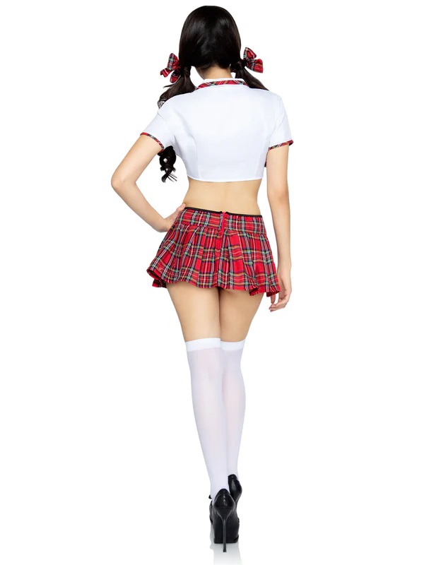 Leg Avenue Naughty Student đỏ S/M học sinh nghịch ngợm sexy