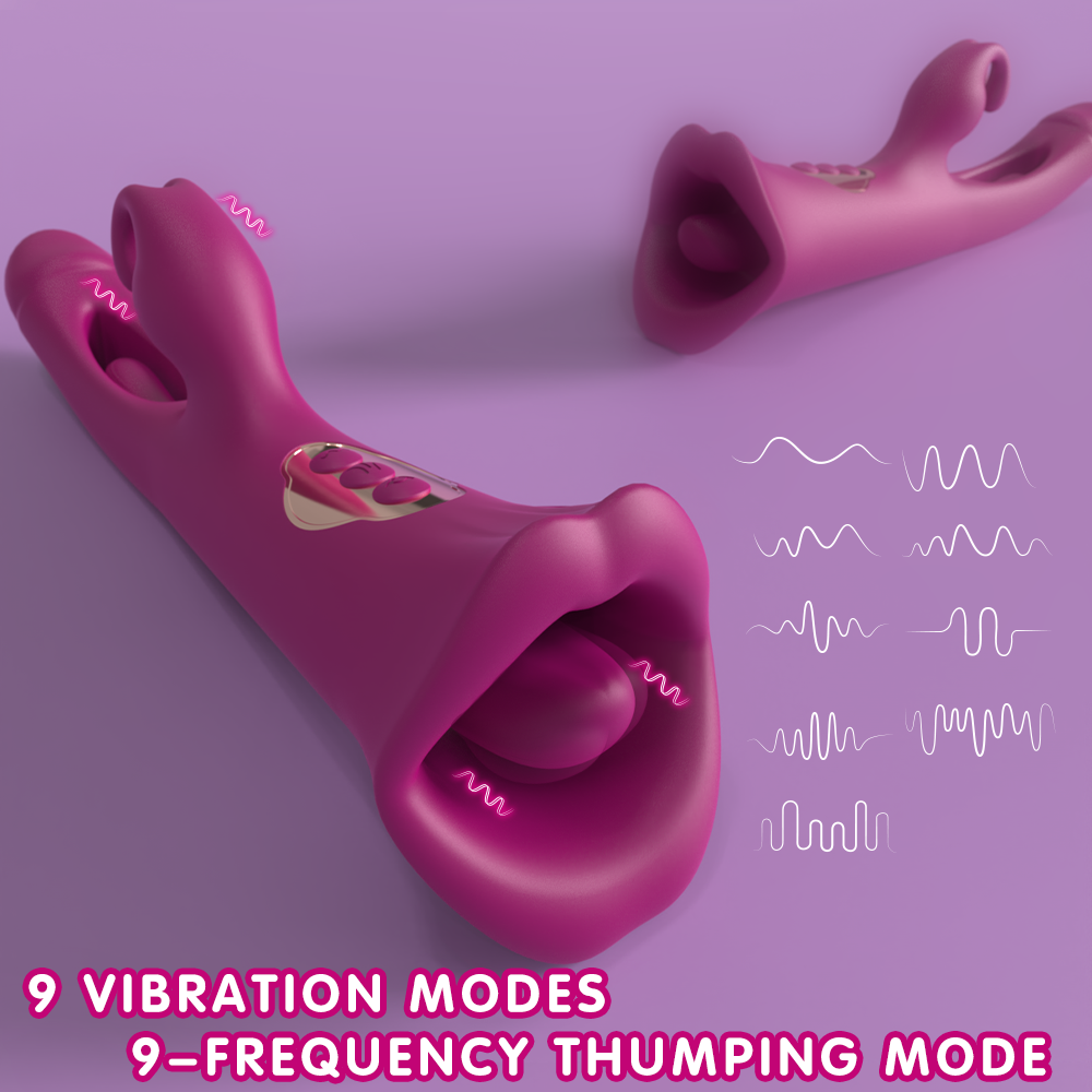 Máy Rung Red Dual Clit G-Spot Thrust Đa Năng Khoái Lạc