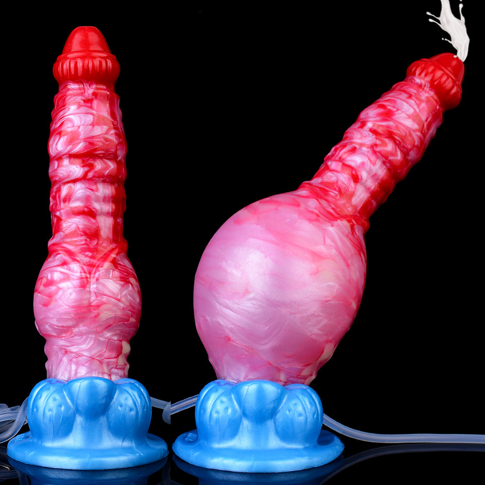 FAAK Dildo Chó 18cm Marble Phồng Xuất Tinh Fantasy