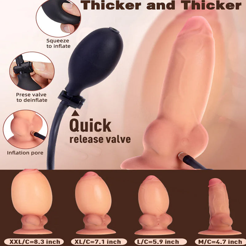 Dildo Knot Rung Phồng Remote Độc Đáo