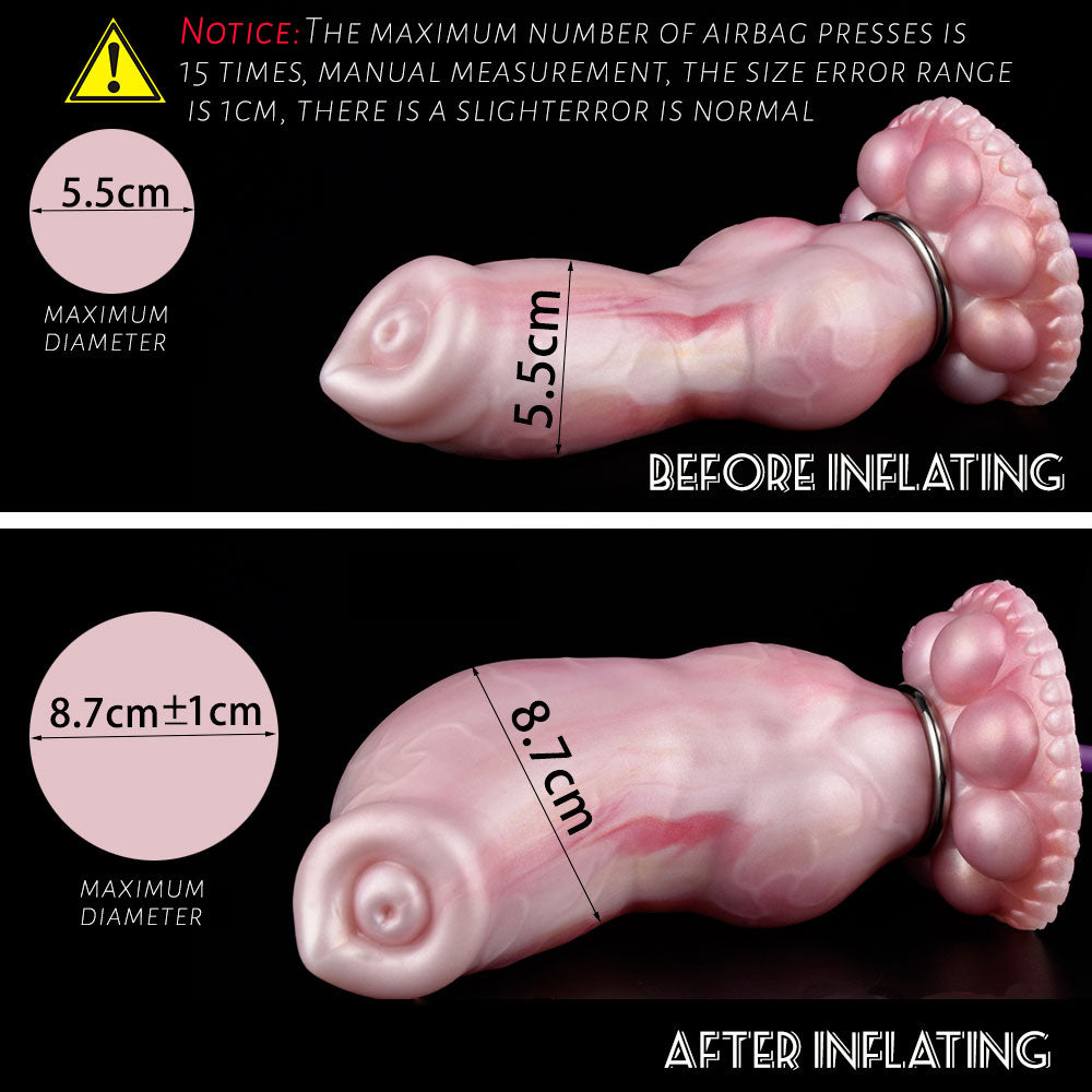 Bull Dog Dildo Bơm Hồng 22cm Khổng Lồ Nở[baocaosuhp]​