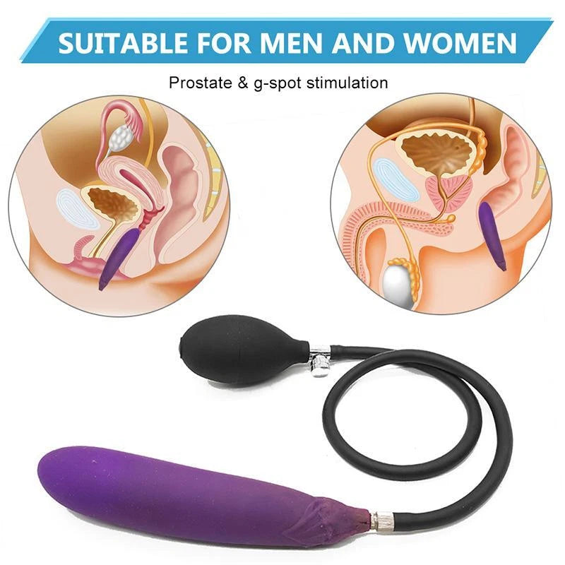 Eggplant Dildo Bơm Phồng Giãn Hậu Môn Cực Đỉnh Fantasy