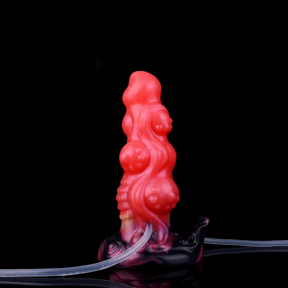 Dildo Quái Phồng 15cm Gân Đỏ Nút Lạ Siêu Khủng Khiếp