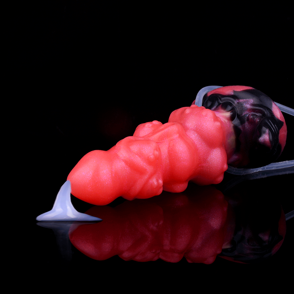 Dildo Quái Phồng 15cm Gân Đỏ Nút Lạ Siêu Khủng Khiếp