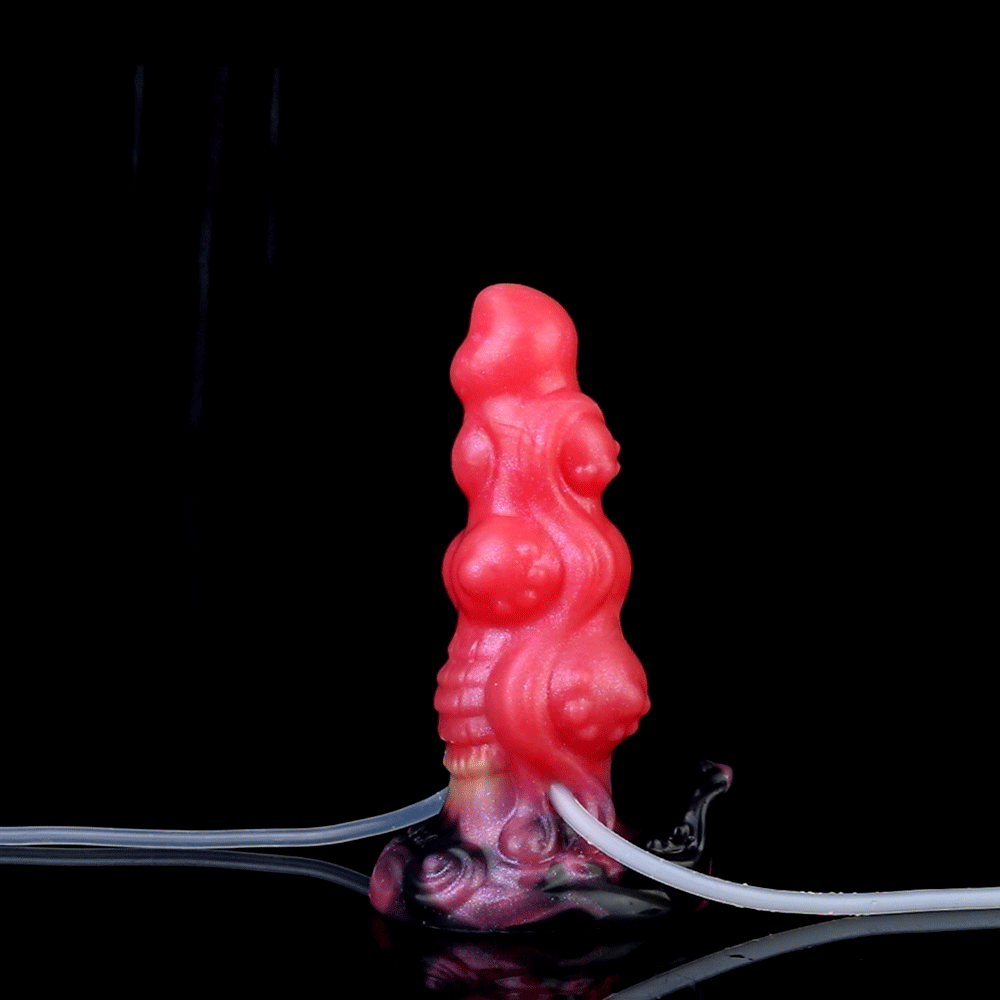 Dildo Quái Phồng 15cm Gân Đỏ Nút Lạ Siêu Khủng Khiếp