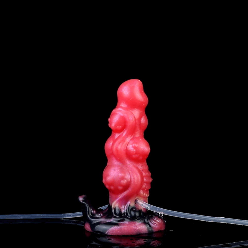 Dildo Quái Phồng 15cm Gân Đỏ Nút Lạ Siêu Khủng Khiếp