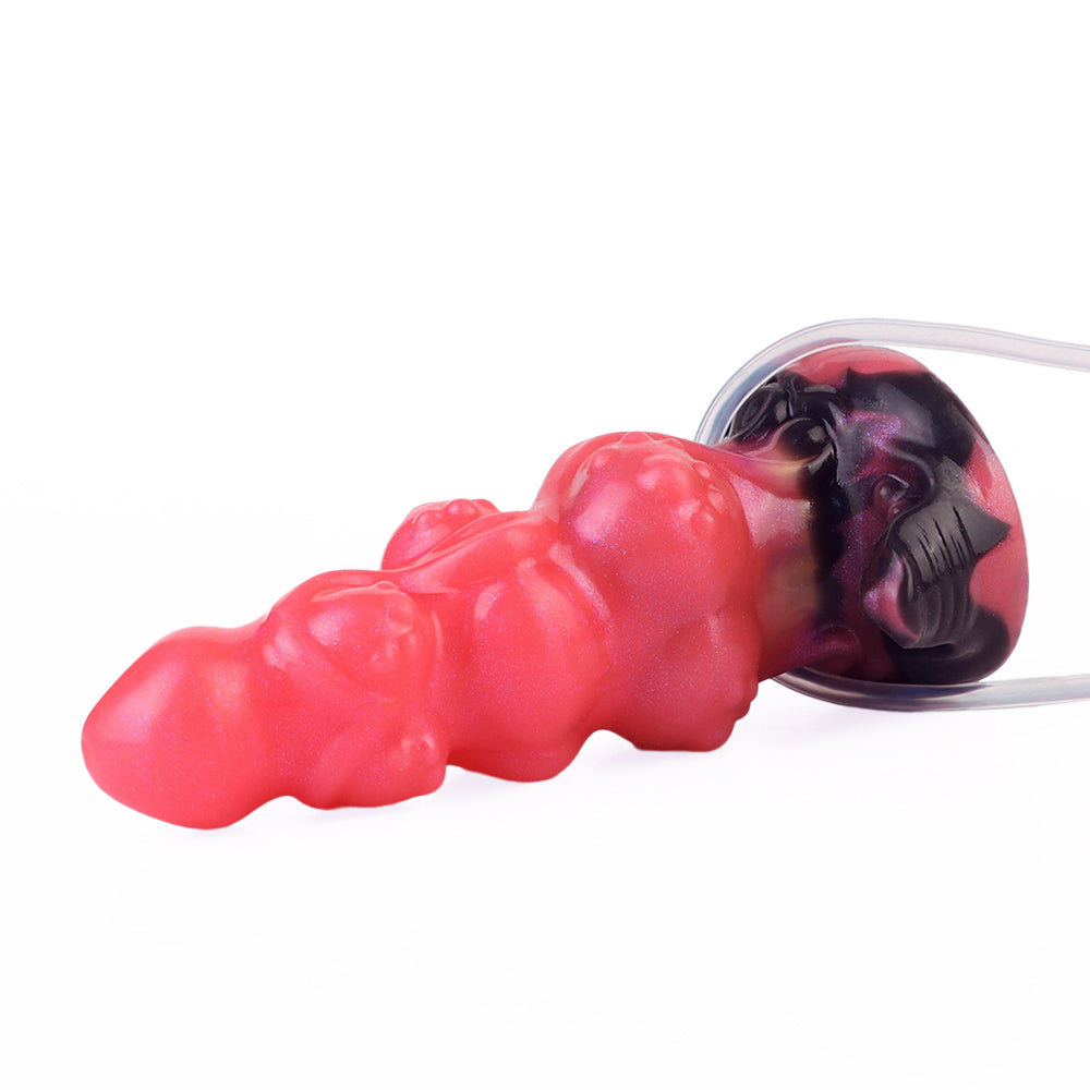 Dildo Quái Phồng 15cm Gân Đỏ Nút Lạ Siêu Khủng Khiếp