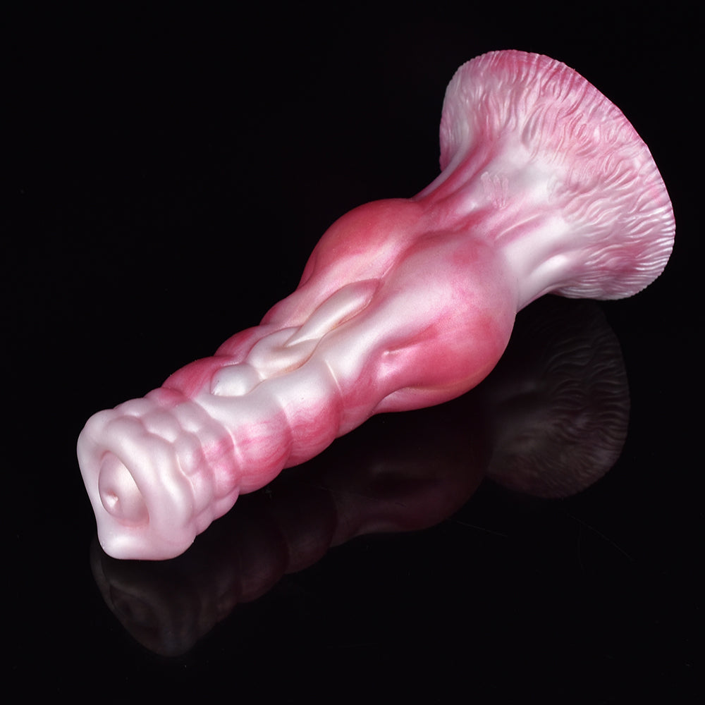 Pink Dog Knot Silicone Phồng Lấp Đầy Tuyệt Đối Hoang Dã