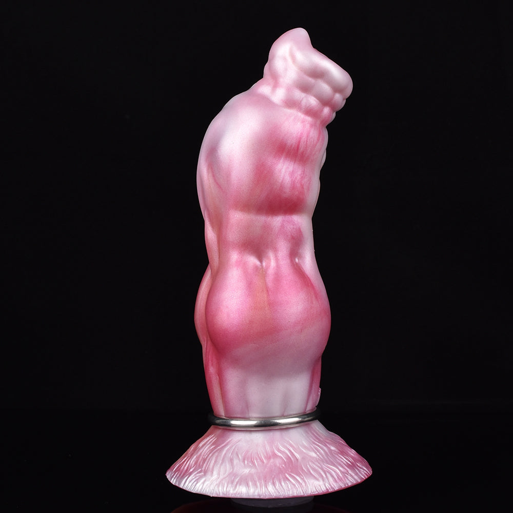 Pink Dog Knot Silicone Phồng Lấp Đầy Tuyệt Đối Hoang Dã