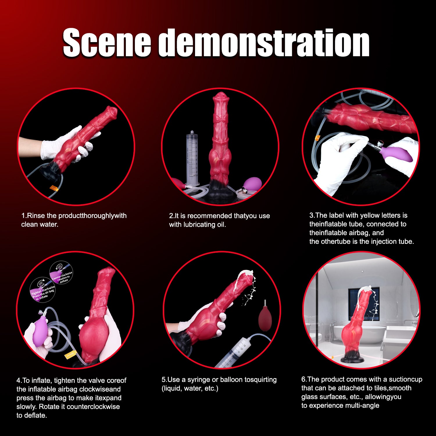 Horse Dildo 11 Inch Đỏ Phun Bơm Kỳ Ảo Hùng Vĩ