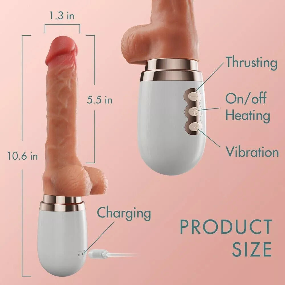 Dildo Tự Động Nóng Rung 10 Mạnh Mẽ