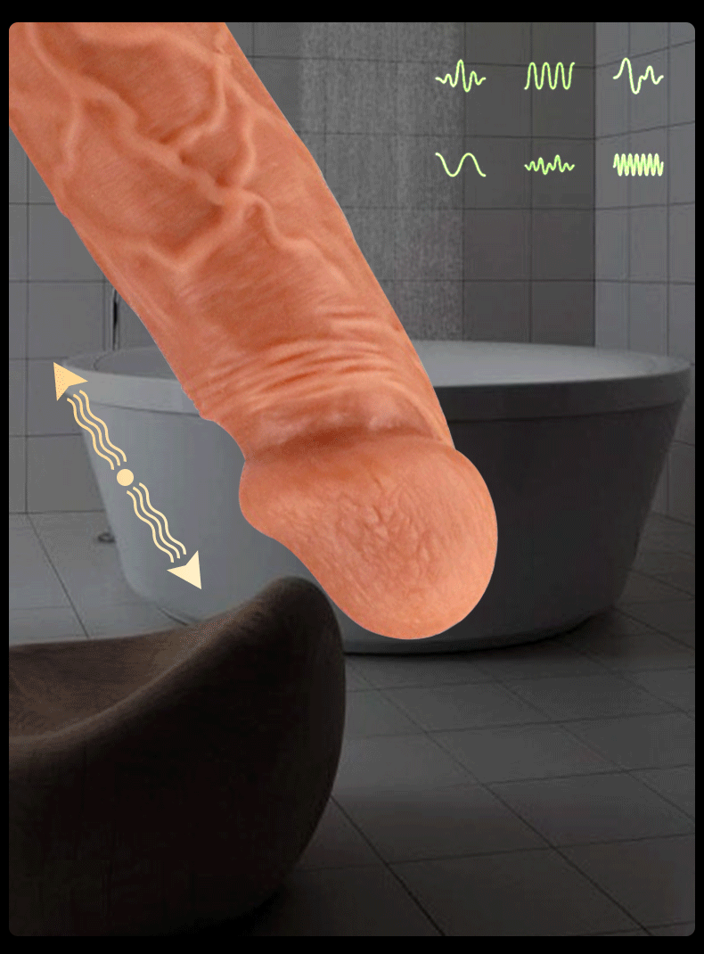 Dildo tự động handsfree rung đẩy remote đa mode