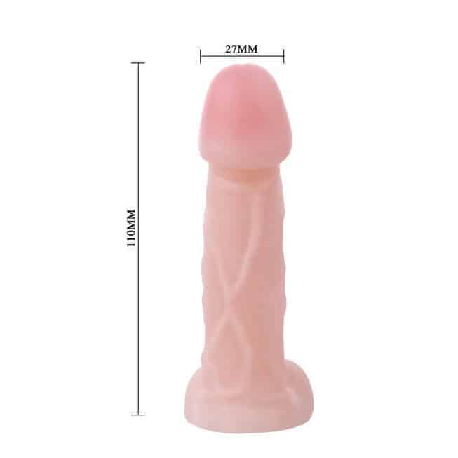 Dương vật giả Baile Slick Pleasure da thịt 11cm gân
