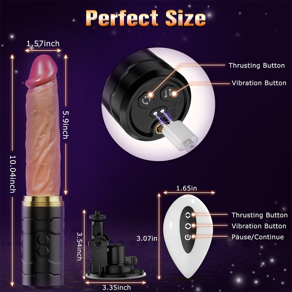 Dildo Thrusting Sex Machine Remote 7 Chế Độ Đẩy Mạnh