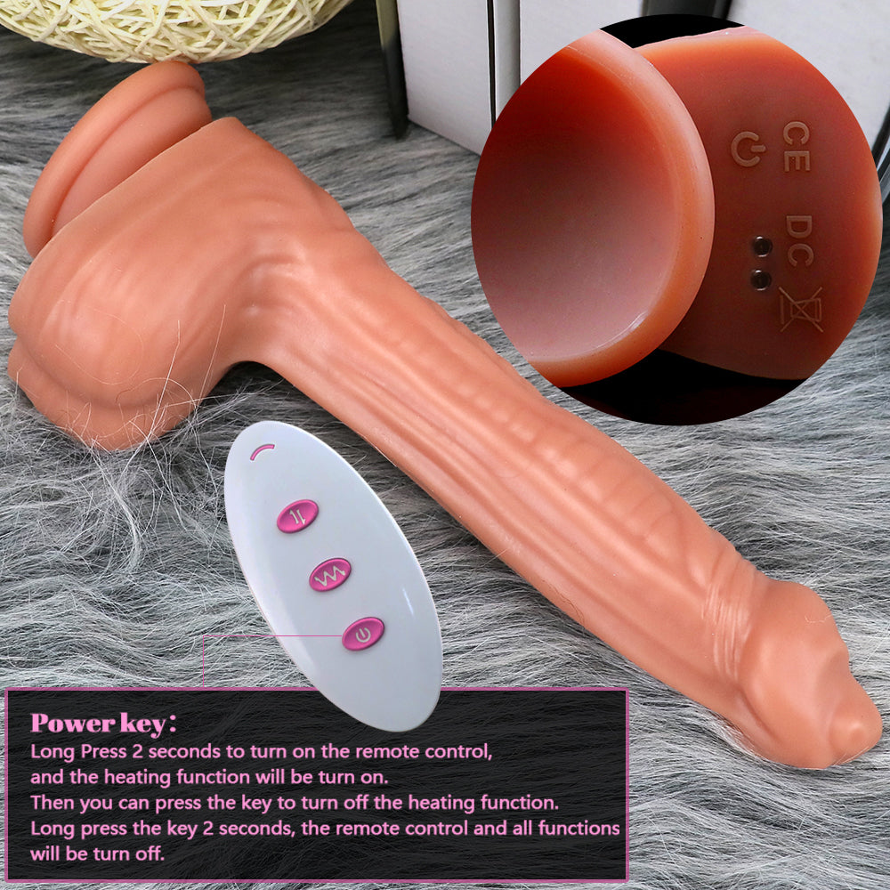 Quái vật rung 9inch remote silicone khổng lồ điên cuồng