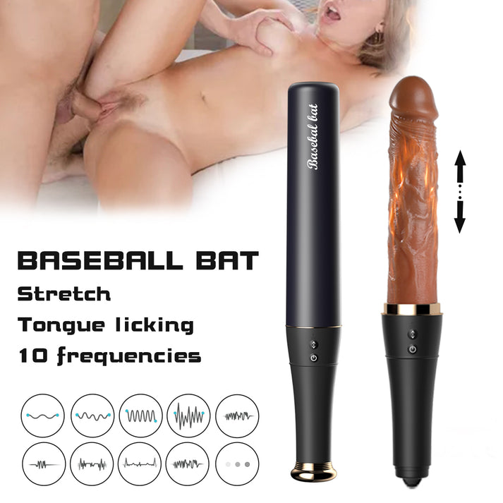 Dildo Bóng Chày Rung Đẩy Liếm USB Kín Đáo Đỉnh Cao